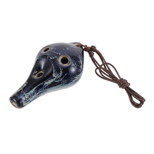 Toyvian Beginner Ceramic Ocarina Portable Musical Instrument for Practice Lightweight Design with Excellent Sound for Ocarina Lovers and Beginners Random Color