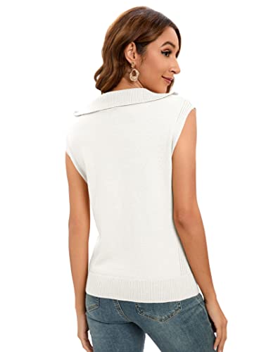 Image of Amarmia Womens Mock Neck Twist Front Knit Sweater Vest Sleeveless Ribbed Slim Fit Solid Soft Sexy Trendy Pullover Tank Tops