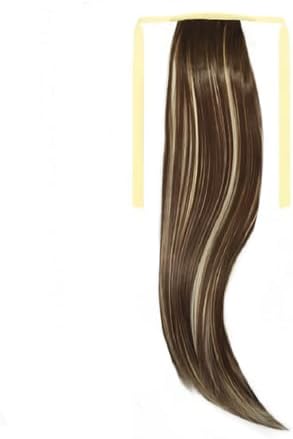 Tie-On Ponytail 55cm with Ribbons & Clip - 8BH-613 Expresso Mix