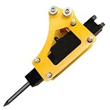 DANWIWEE Martello idraulico per mini escavatore, martello compatto per calcestruzzo, roccia, gelo, terreno, strumento a percussione a montaggio rapido, adatto per escavatori da 0,8-1,5 tonnellate