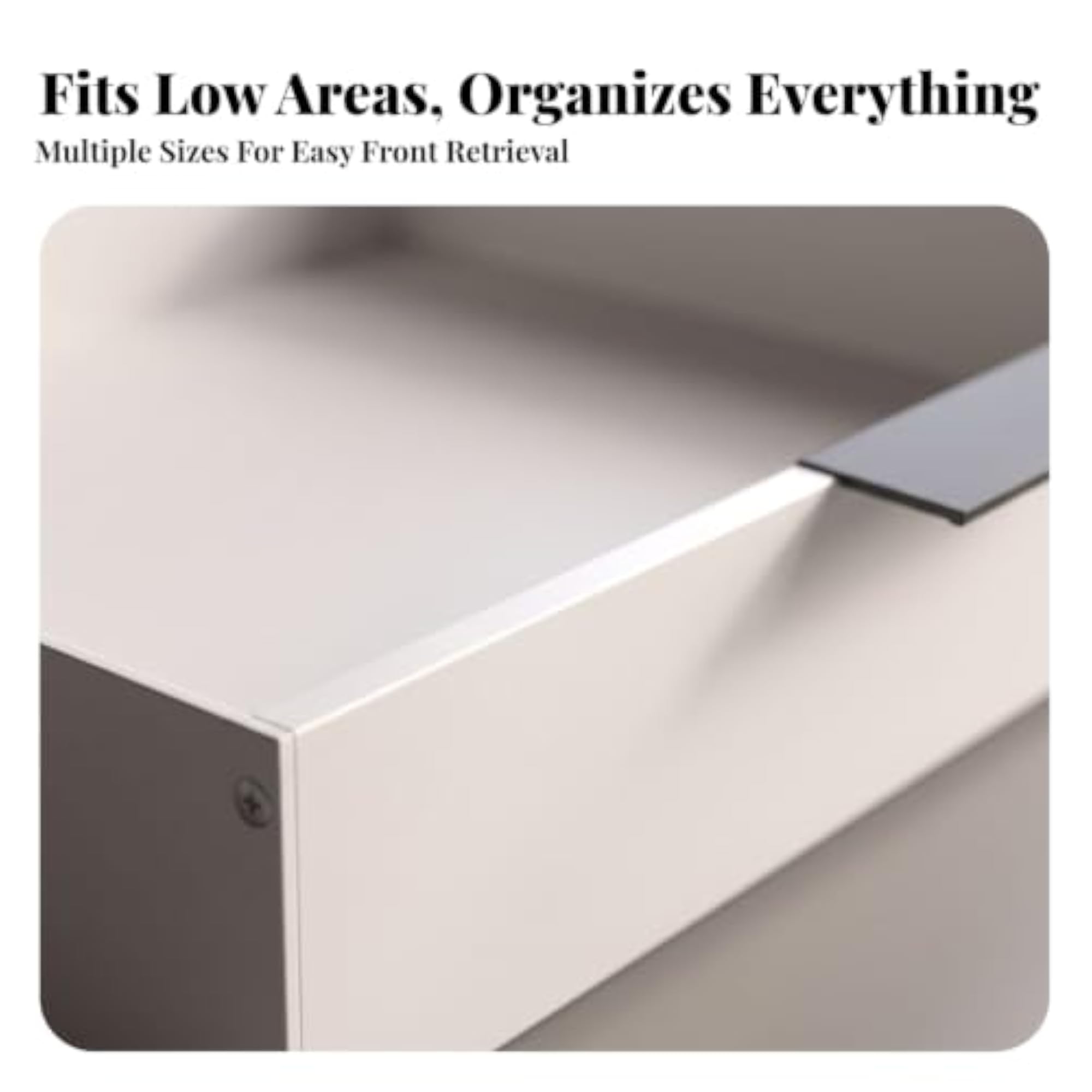 Low-Clearance Under Bed Storage with Wheels, Slim Design