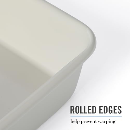 Image of Martha Stewart Gallen 9 Inch Square Nonstick Carbon Steel Cake Pan - Cool Grey (Pack of 6)