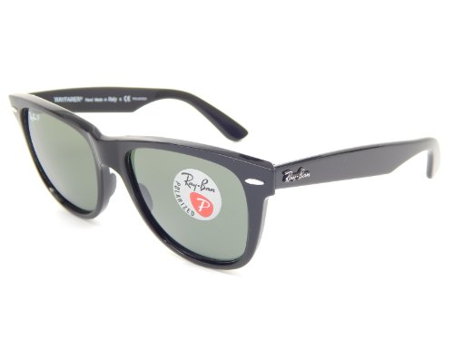 Ray Ban Wayfarer Polarized RB2140 901/58 Black/G-15 XLT Polarized 54mm Sunglasses2