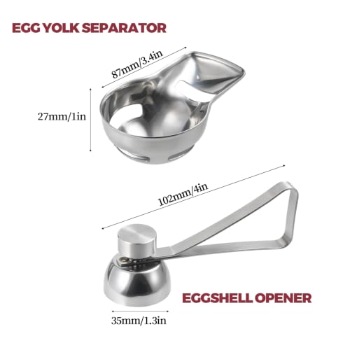 HUIKANGSHENG 2-Piece Egg Cracker & Separator Set for Baking and Kitchen - image 5