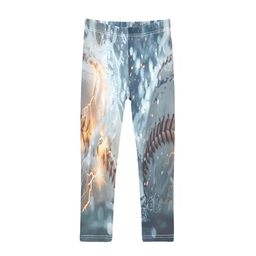 Toddler Girls Leggings Printed Yoga Pants Leggings Water Baseball for Kids