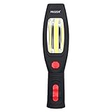 Proster LED Work Light 3W Rotatable LED COB Inspection Lamp with 2 Modes Rechargeable Flashlight Torch with Hanging Hook and Magnetic Base for Auto Repair Garage Emergencies Caving Camping Hunting