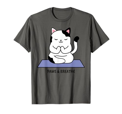 Vintage Funny Meme Cat Yoga Meditation Lover T-Shirt