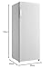 Igenix IGTL055W Freestanding Tall Larder Fridge, 4 Adjustable Glass Shelves, 1 Salad Drawer, Reversible Door, 235 Litre Capacity, 55 cm Wide, White