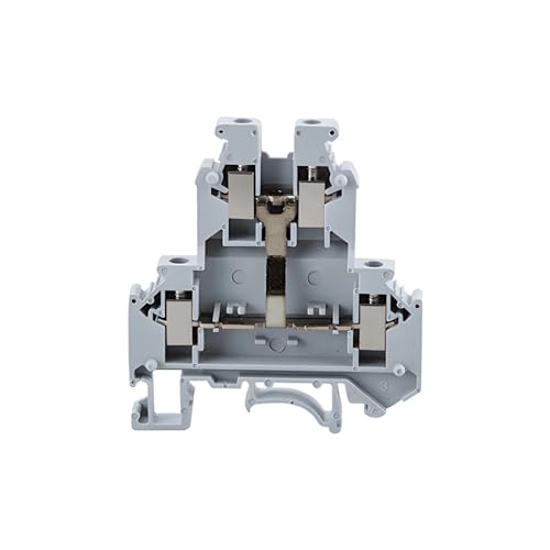 Din Rail Terminal Block Screw Connection Electrical Double Levels UKK3-PV Wire Conductors 10pcs