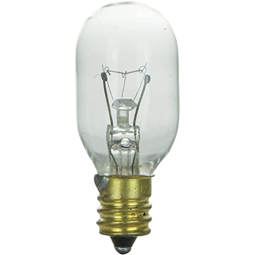Sunlite 15T7/C Incandescent 15-Watt, Candelabra Based, T7 Tubular Bulb, Clear