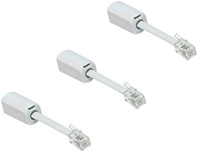 3 x Master Cables Telephone Cord Detangler, Uvital Anti-Tangle Telephone Handset Cable 360 Degree Rotating Landline Swivel Cord Untangler Clear