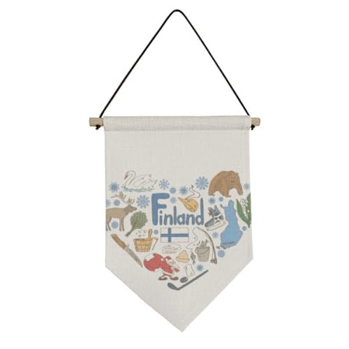 Drapeau Finlande en cœur pour une ambiance scandinave chaleureuse