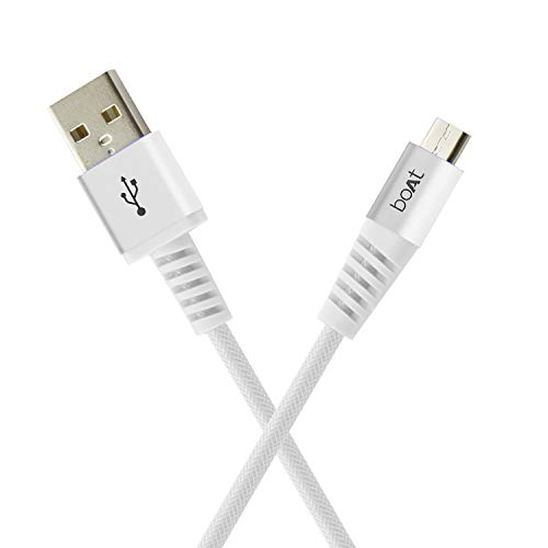 boAt Rugged V3 Braided Micro USB Cable (Pearl White)