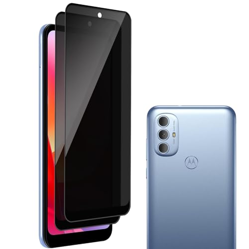 OWMGTS 2 Pack for Motorola Moto G Power 2022 Privacy Screen Protector [9H Hardness] HD [Black] Dark Anti Spy Private Tempered Glass Film for Moto G Power 2022