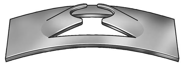 Spring Nut, 10, Flat Shape, Steel, Black Phosphate Finish, 100 PK