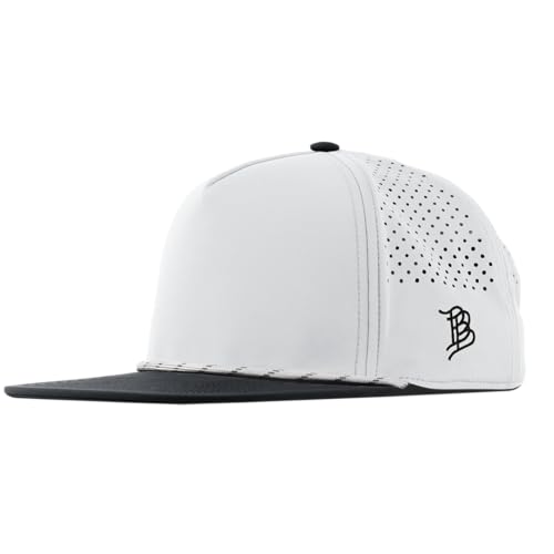 Image of Branded Bills Bare Flat 5 Panel Rope Hat for Men, Adjustable Snapback Golf Baseball Cap Flat Brim