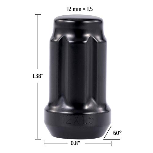 Omt M12X1.5 Lug Nuts,12X1.5Mm Wheel Lug Nuts Compatible With Toyota Camry Corolla Highlander Rav4 Tacoma, Honda Accord Cr-V Civic Fit, Ford Escape Focus Fusion And More, Set Of 20 #TOP1