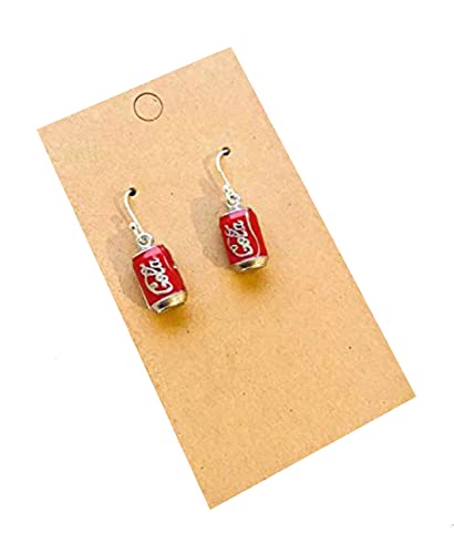 Soda Cola Can Earrings on Sterling Silver Earrings Drop Sundance Dreams Designs Handmade Women