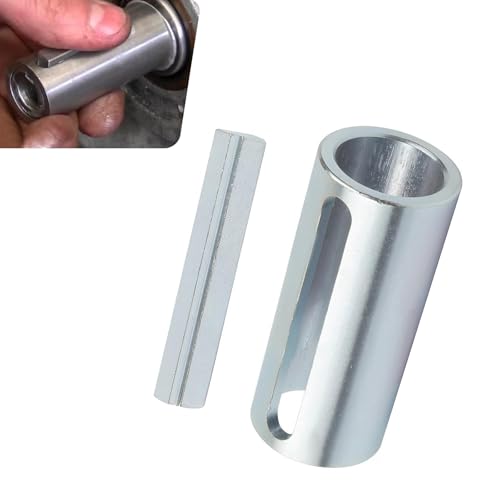 Titwaye Pulley Crank Shaft Adapter, 3/4" to 1" Gas Engine Crank Shaft Sleeve Adapter, Pulley Bore Reducer Bushing Sheave with Step Key (Silver)