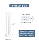 Dichroma Bug Zapper Light Bulb Replacement for 15W Bug Zapper with 4-Pin Base, Ful 15W-BL U Shaped Twin Tube Bulb for T6 Insect Attracting Lamp, 2 Pack