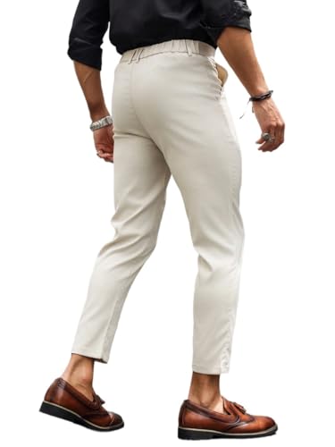 mens dress pants Men Solid Slant Pocket Suit Pants