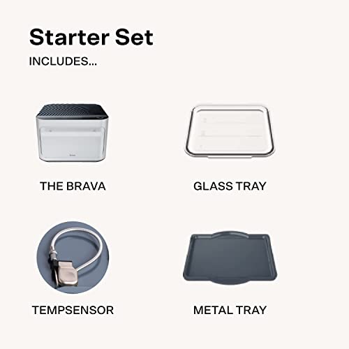 Brava Oven Starter Set: 10-in-1 Touchscreen Countertop Smart Oven, Air Fryer, 6-Slice Toaster, Slow Cooker, Reheater, Dehydrator, Rice Cooker, Auto-Shut Off, 1800W, Stainless Steel Kitchen Appliance - Thumbnail 2