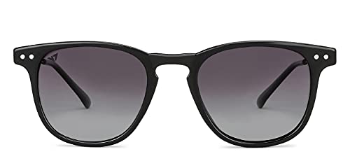 Image of Vincent Chase By Lenskart | Full Rim Round Stylish Sunglasses | Polarized and UV Protected | For Men and Women | Large | VC S14089