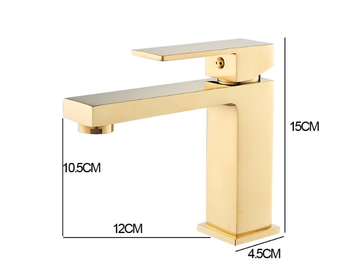 Grifo para lavabo, Grifo de lavabo de baño de cobre | Lavabo de baño multicolor: grifo bajo encimera elevado(Black)