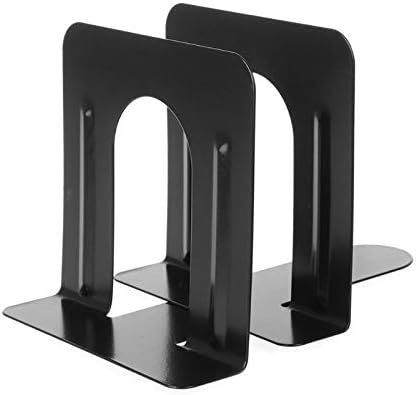 HBJWOV Simple Metal Bookends Iron Support Holder Nonskid Desk Stands for Books