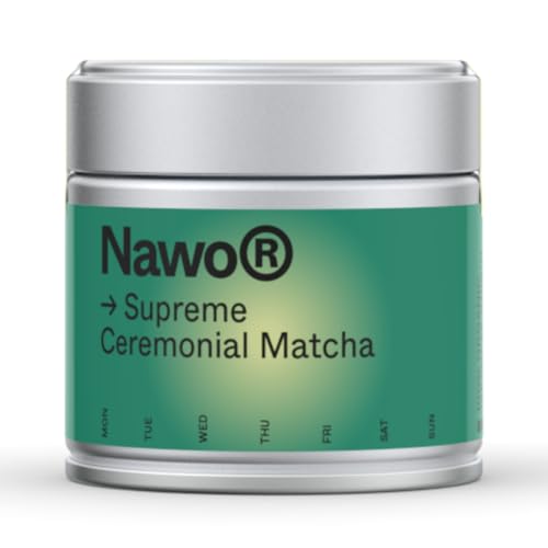 Nawo® Routines Té Matcha Ceremonial Supreme 100% Ecológico, Grado Premium Ceremonial, en Polvo Orgánicode Japón,100% Natural, Té Verde, 30 Gramos