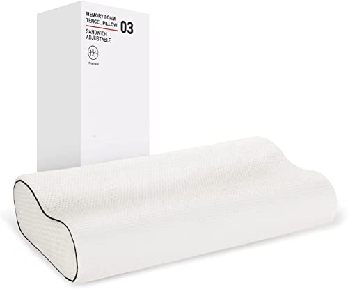 Bettermade Memory Foam Pillow For Back, Stomach, Side Sleepers, Adjustable Neck Support Contour Pillow #TOP3