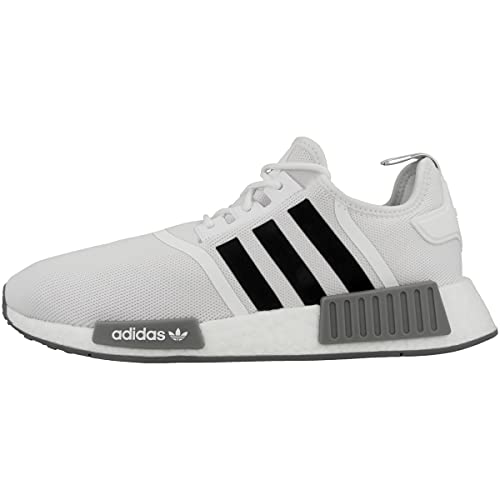 Image of adidas Originals Men Knit NMD R1 PRIMEBLUE Casual Shoes, FTWWHT /CBLACK /GRETHR, UK-7