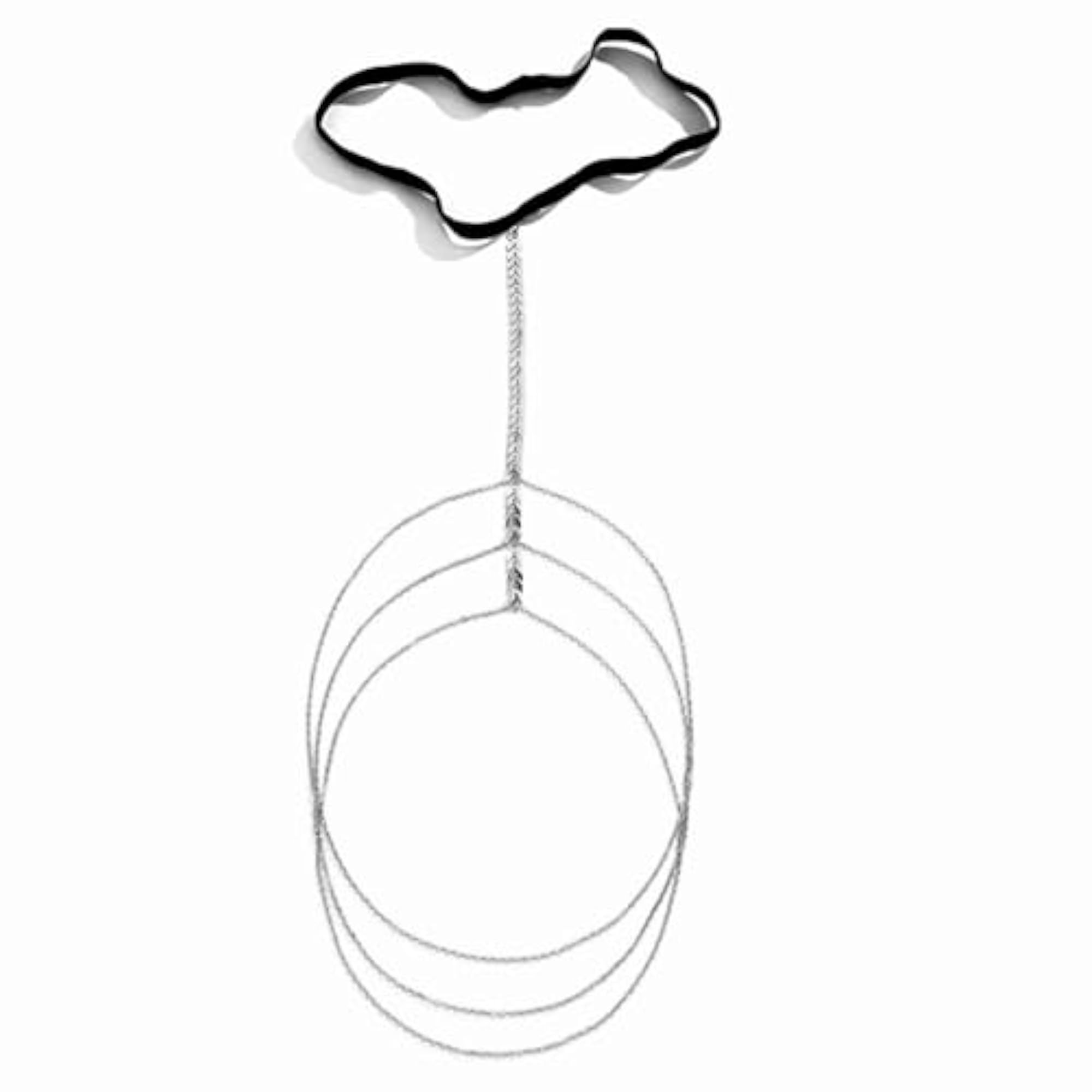 Silver Plated Mystic Leaves Vine Thigh Chain