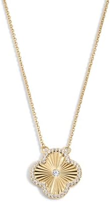 Electric Picks Clover Necklace – Women’s Versatile 14kt Gold Plat...