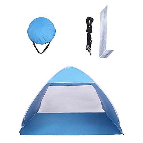 Besrey 2-3 Person Beach Tent Pop Up Sun Shelter Tent Big Automatic Sun Umbrella 2-3 Person Fishing Beach Shelter Blue thumb #3