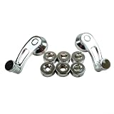 Fensterkurbel aus Chrom-Billet-Aluminium, 7,6 cm, für Hot Rods, kompatibel mit Chevy, Mustang, Nova, Torino, Falcon, Truck, Corvette, Vierteltür, Fenster, Street Rod