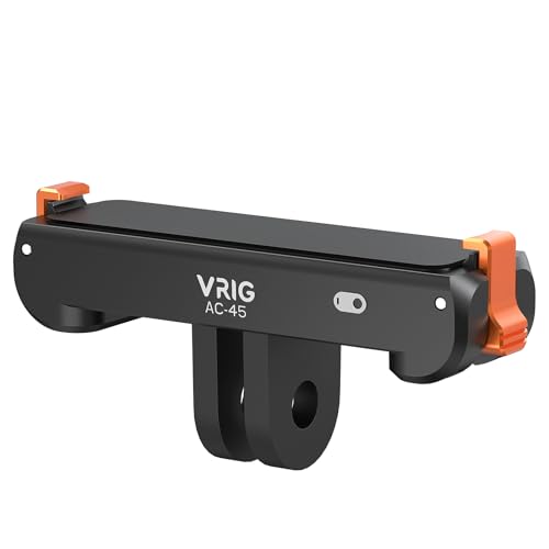 VRIG Magnetic Quick Release Mount for Insta360 GO3S /GO3, Magnetic Base with Two Prong Adapter for Tripods & Selfie Sticks, Vlogging by VRIG Select - Used condition - US$6.85