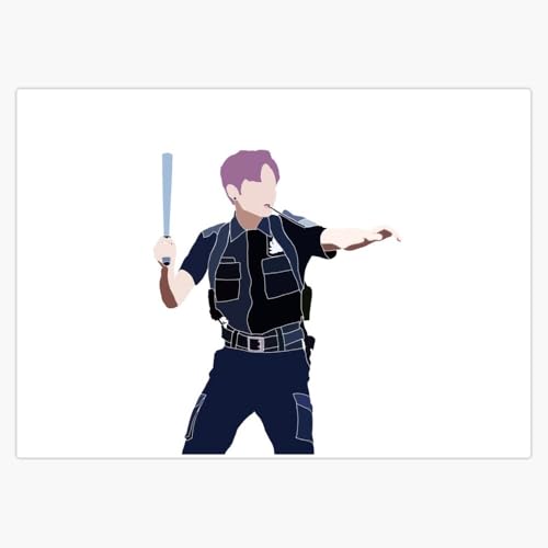 Magnet BTS Jungkook The Policeman Magnetic Vinyl Sticker Decal 5"
