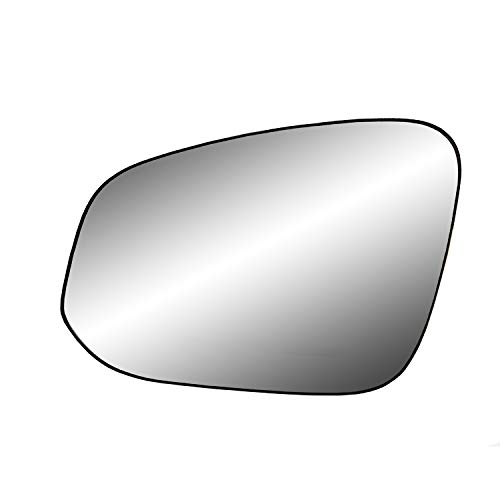 Driver Side Heated Mirror Glass W/Backing Plate, Toyota 4Runner, Tacoma, Rav4 (Us & Japan Built), Single Lens, W/O Blind Spot Detection System, W/O Spot Mirror, 6' X 7 7/8" X 8 7/8" #TOP4