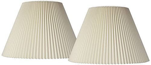 Set of 2 Knife Pleat Empire Shades Beige