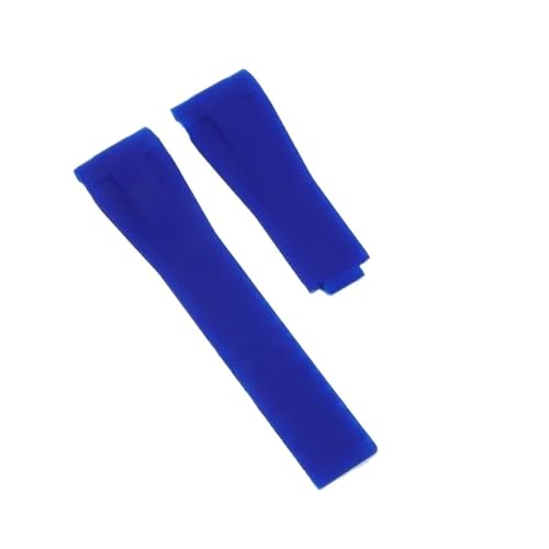 [CFMFIHKYR] 20mm �J���t���Ȏ��v�o���h �X�g���b�v�ƌ݊��� �f�C�g�i GMT �J�[�u�G���h �X�e�����X �t�H�[���f�B���O �o�b�N�� �h��(Blue,20MM NO MARK BUCKLE_SHINY SILVER BUCKLE)