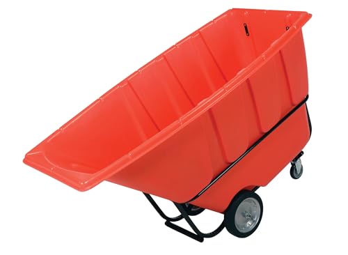 Carretilla construcción tipo tilt 1 yd3 2100 lb roja miniatura 2