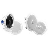 Pyle 6.5” 70v Ceiling Mount Speakers & 6.5'' in-Wall/in-Ceiling Midbass Speakers (Pair)
