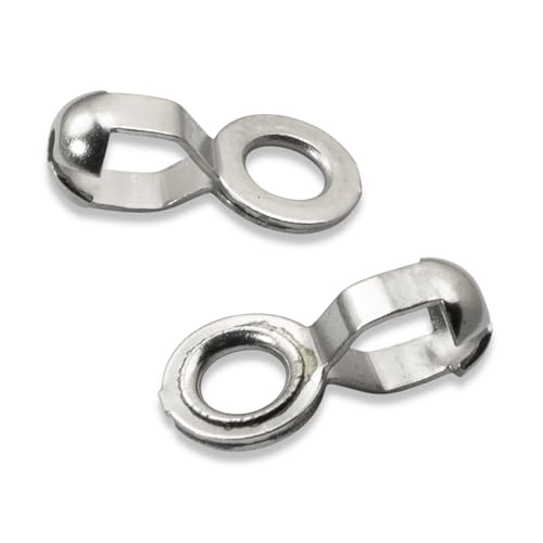 Ball Chain #6 Lamp/Fan Pull Loop Connectors-SILVER (10 pieces)