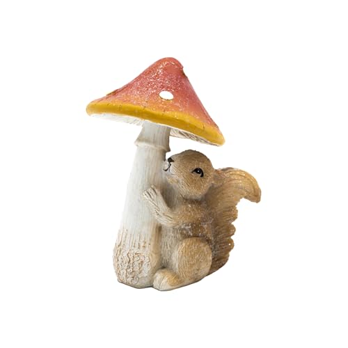 HEITMANN DECO Fliegenpilz mit Eichhörnchen – Herbstliche...