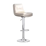 Tabouret haut réglable en hauteur - Vous pouvez régler la hauteur du tabouret haut de 70 cm à 80 cm avec la poignée pneumatique en fonction de vos besoins, la hauteur du tabouret peut passer de la hauteur du bar à la hauteur du comptoir en un instant.