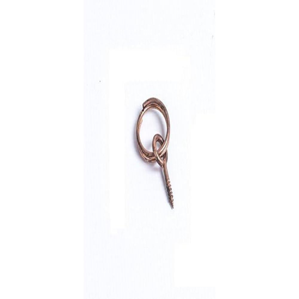 Merriway® BH00089 (50 Pcs) Picture Photo Frame Screw Eye and Combined Ring Coppered - Pack of 50 Pieces