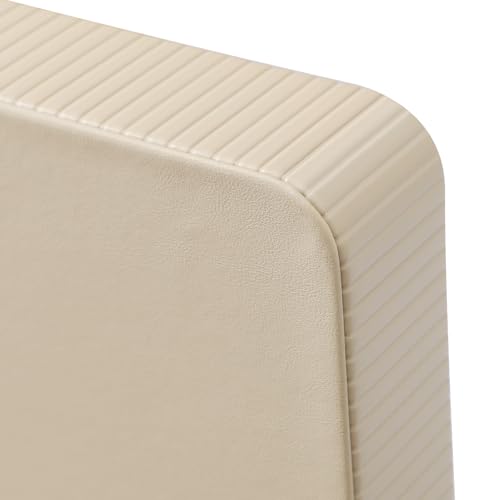 MEIBOOCH Desk Organizer Tray, PU Leather Nightstand Organizer Perfume Valet Tray for Men Women, Decorative Vanity Trays Trinket Dish Key Bowl for Entryway Bedside Table (Beige, Small+Large) - Image 9
