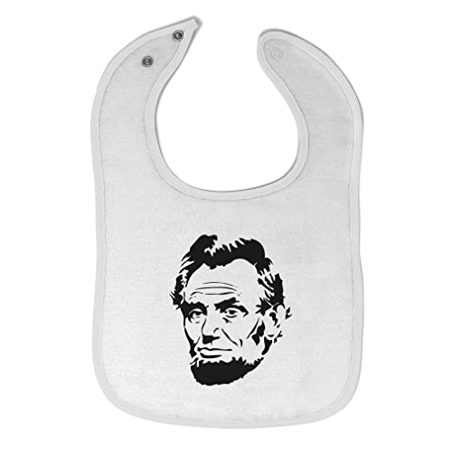 Toddler & Baby Bibs Burp Cloths Abraham Lincoln President Style B Cotton Baby Items for Baby Girl & Boy White Design Only