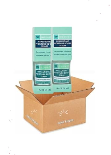 Nourish Hyaluronic Moisture Boost Serum, 1 fl oz, Dermatologist Formulated, All Skin Types, 2-Pack